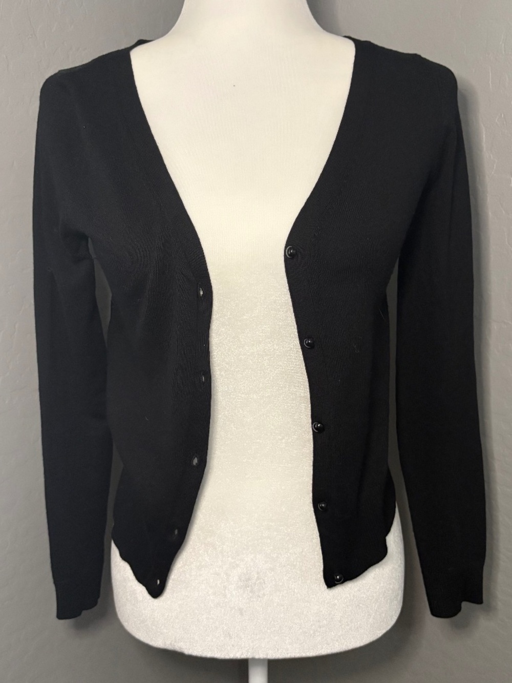 Emmelee Black Cardigan‎ With Lace Back Size Small